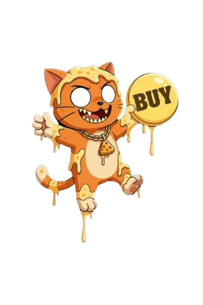 CHEESECAT mascot hyping the community